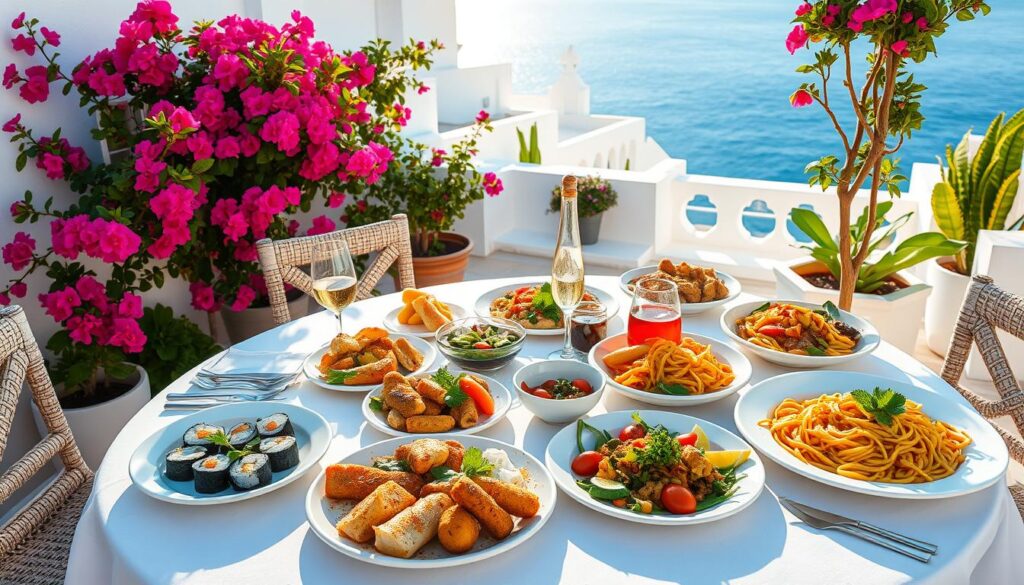 international cuisine in mykonos